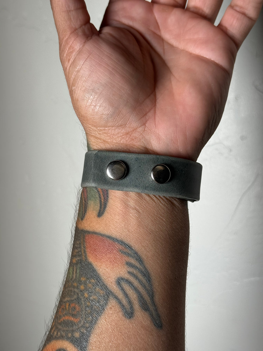 Minty Jade & Leather Bracelet (Guatemala)