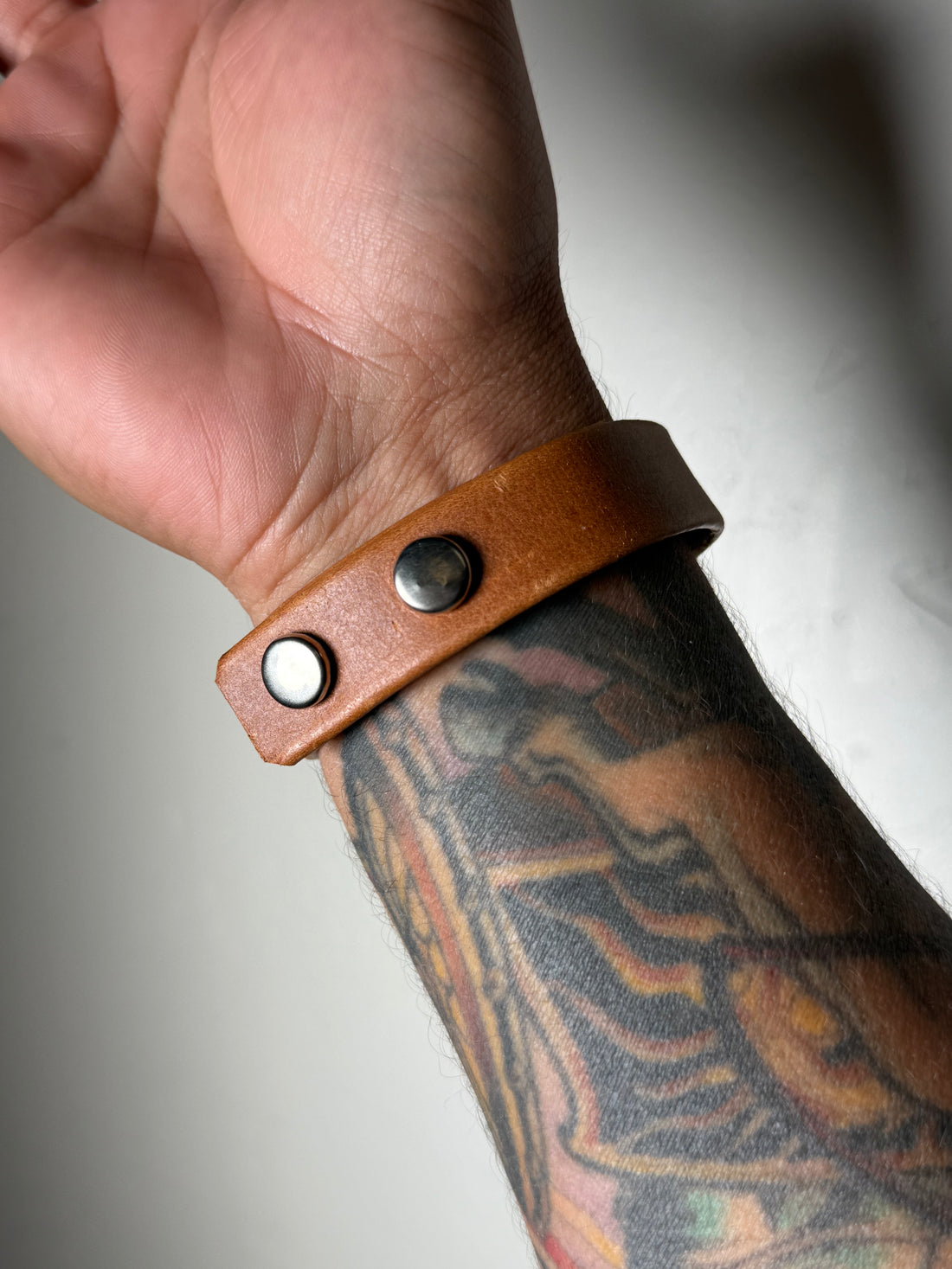 Minty Jade & Leather Bracelet (Guatemala)