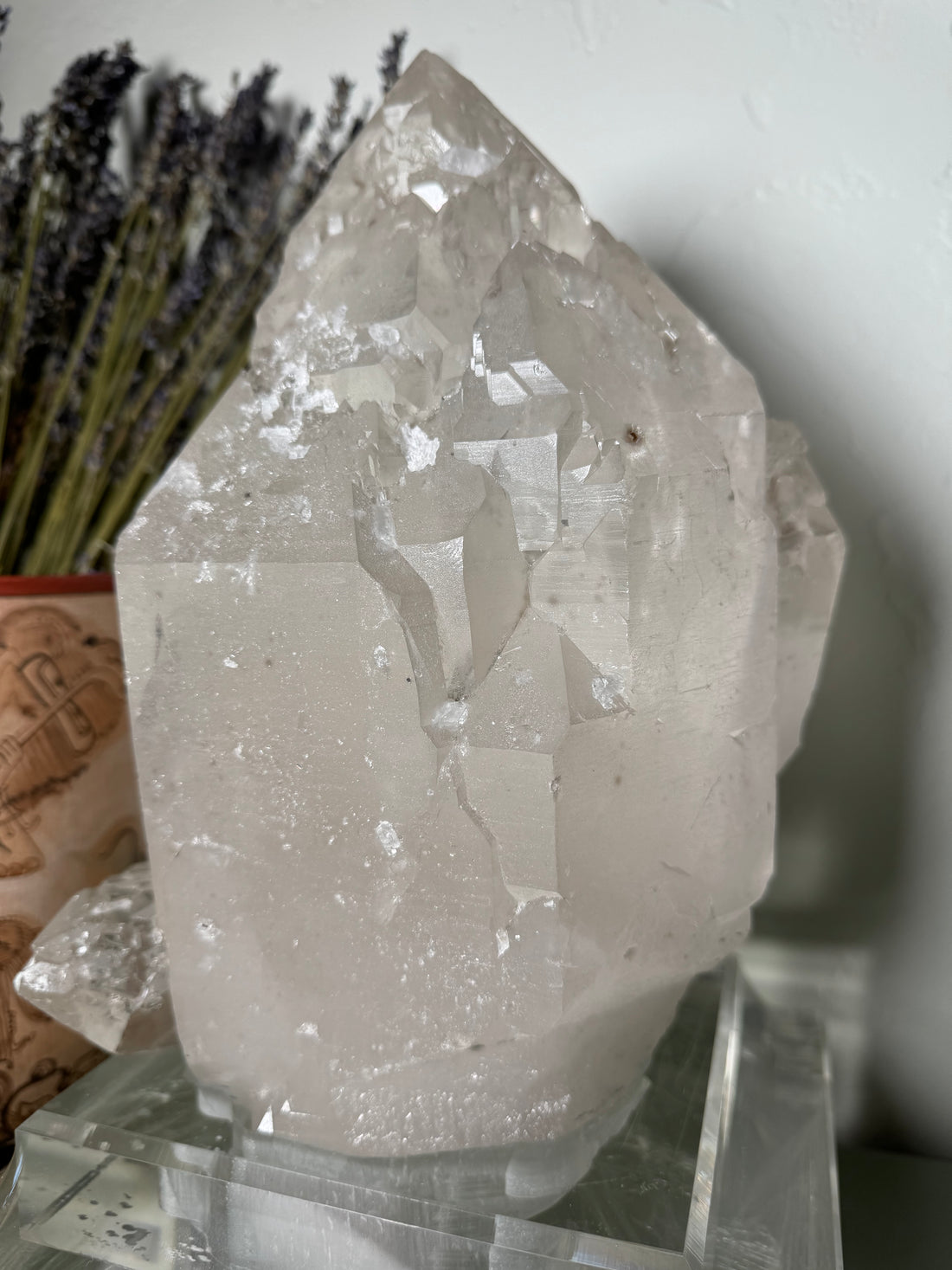 Cathedral Quartz with custom stand (Madagascar)