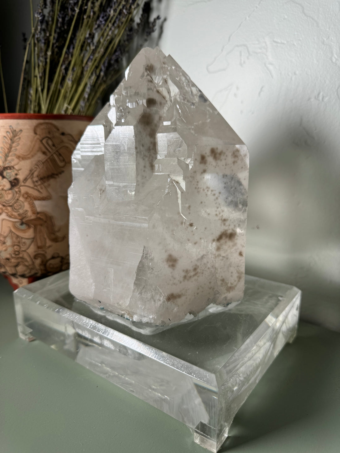 Cathedral Quartz with custom stand (Madagascar)