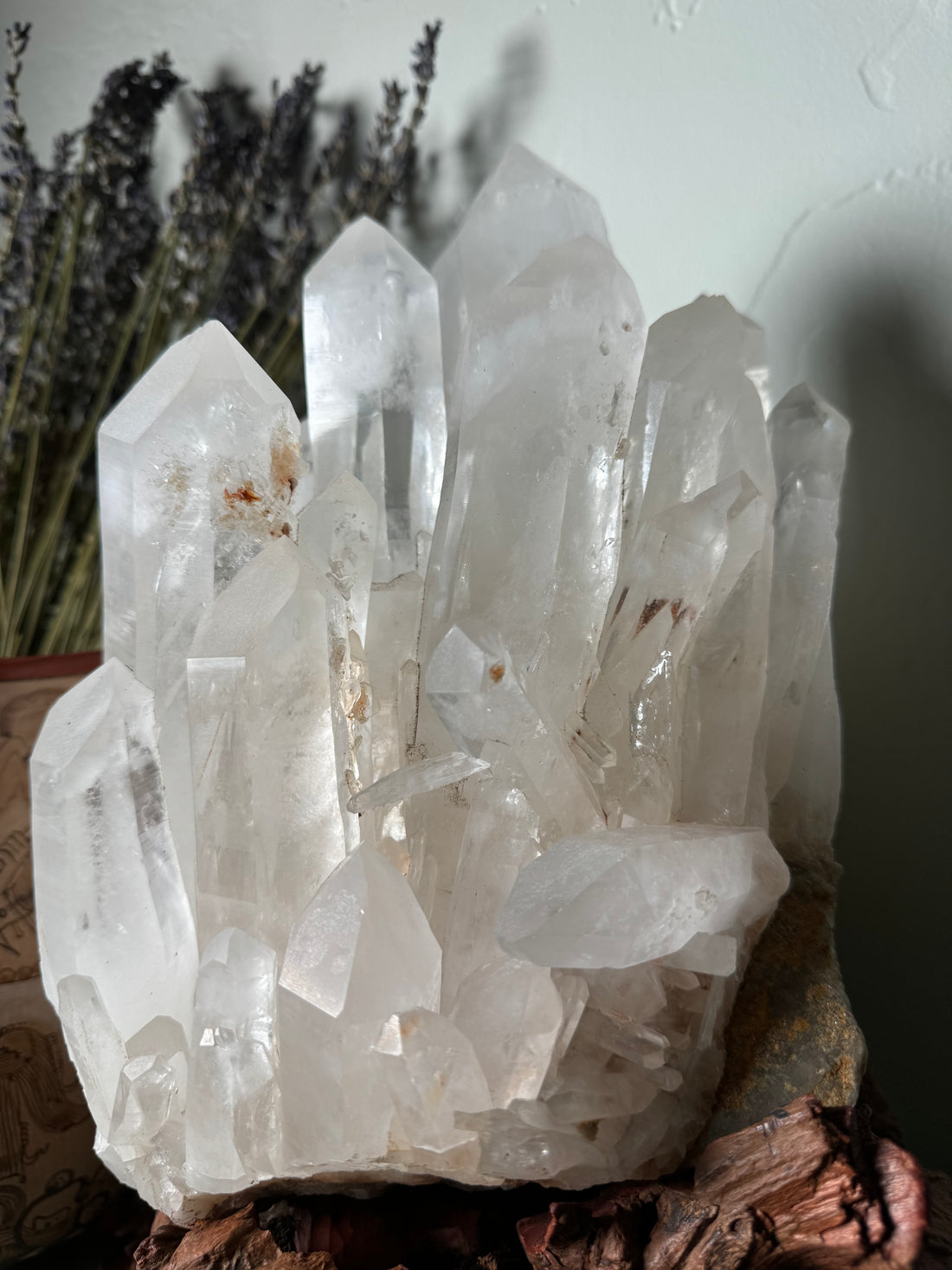 Cathedral Quartz with custom stand (Brazil)