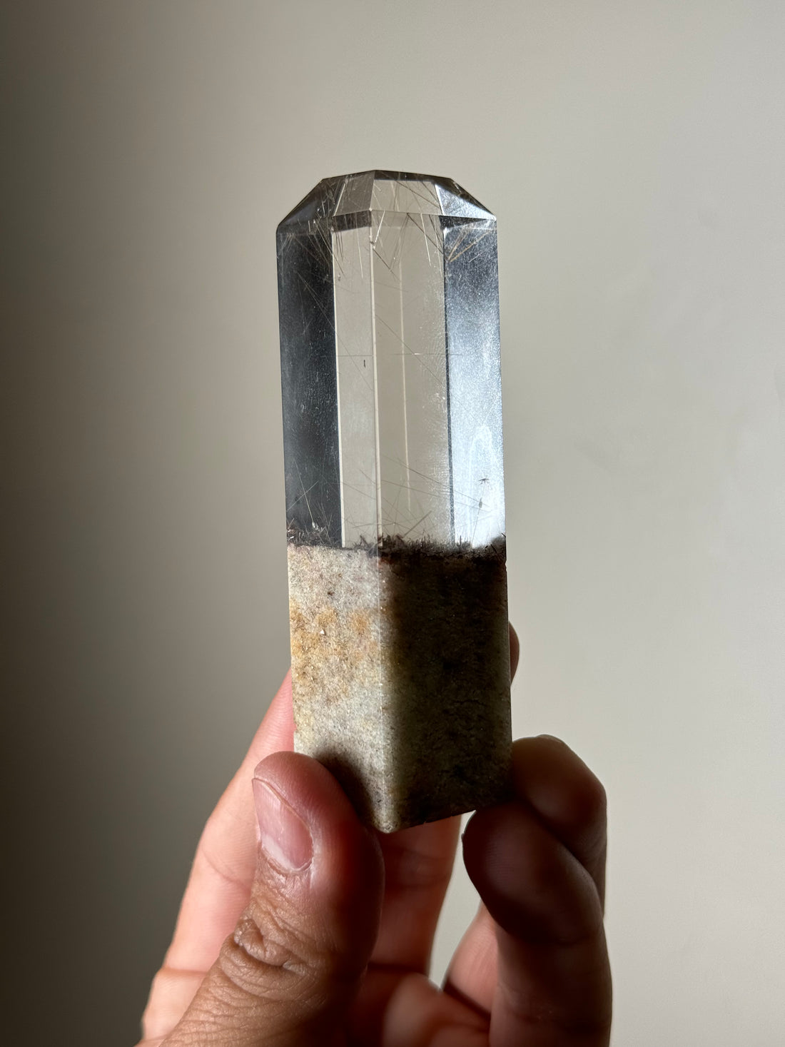 Quartz with Lodolite and rutile Display (Brazil)