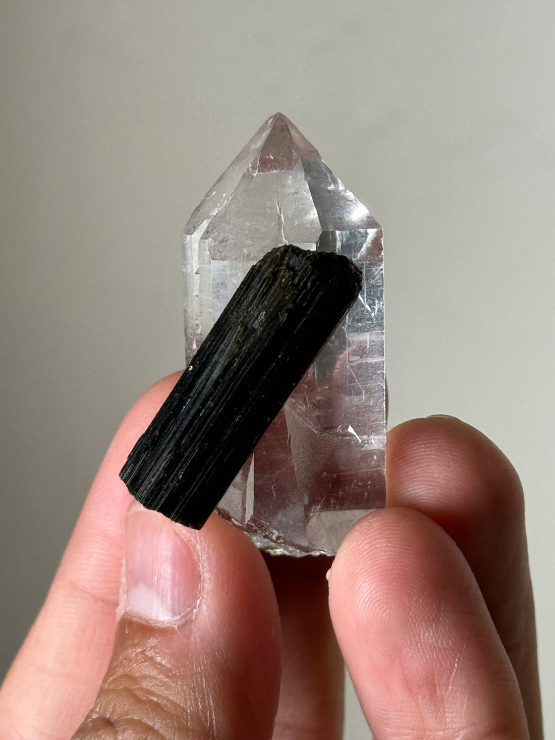 Quartz with green Tourmaline (Brazil)