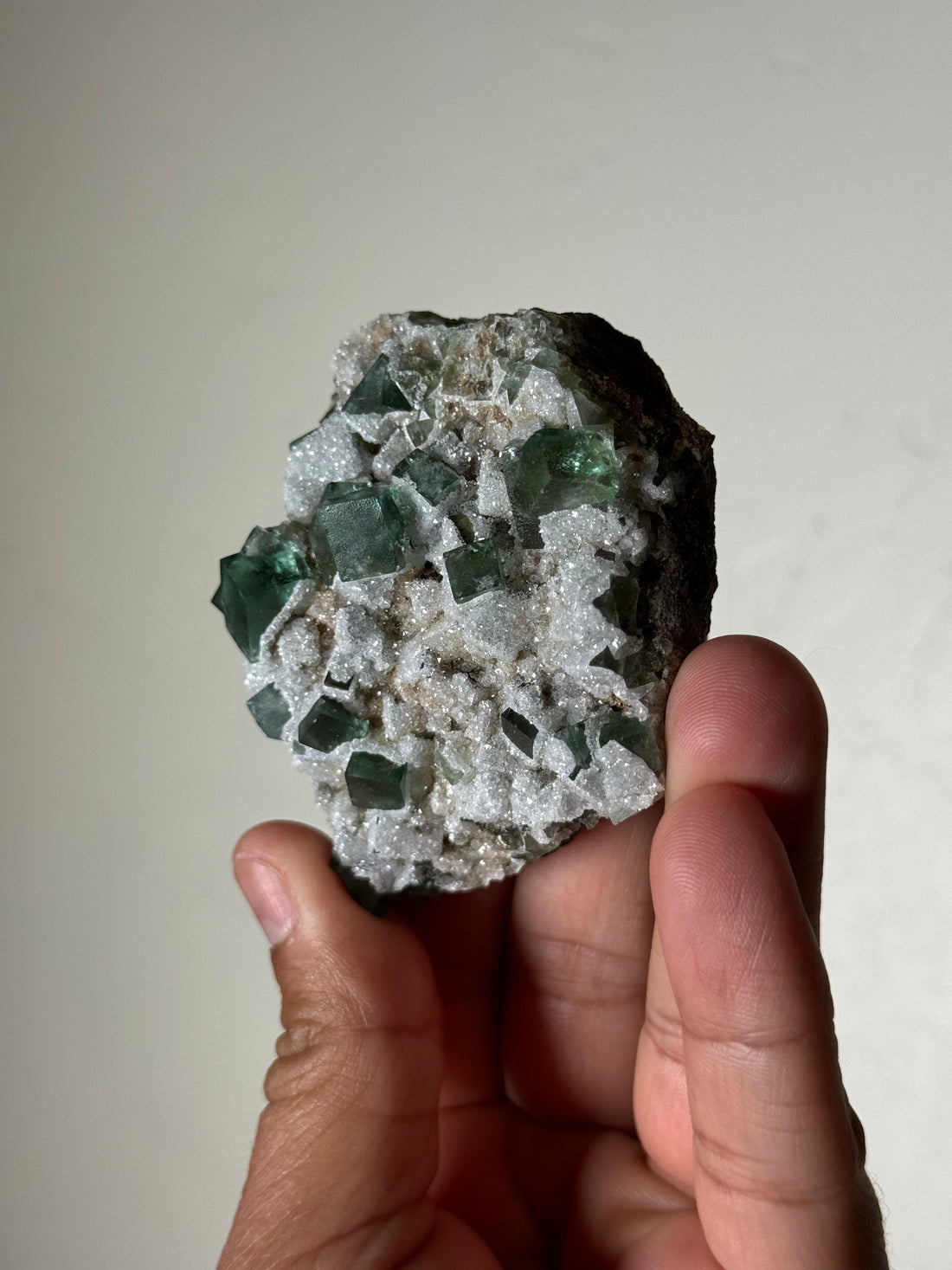 Fluorite with Druzy Quartz (United Kingdom)