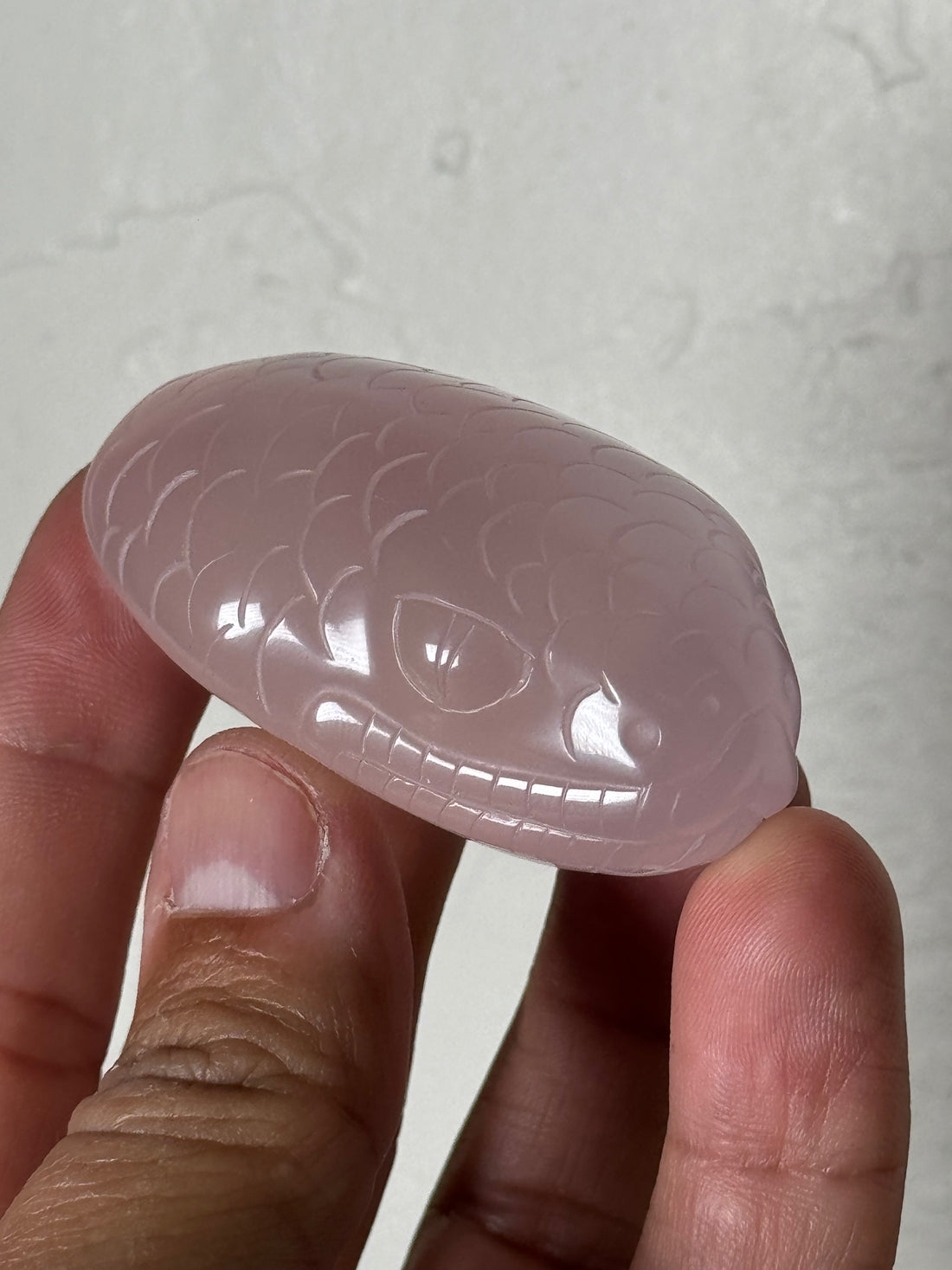 Mozambique Rose Quartz Serpent