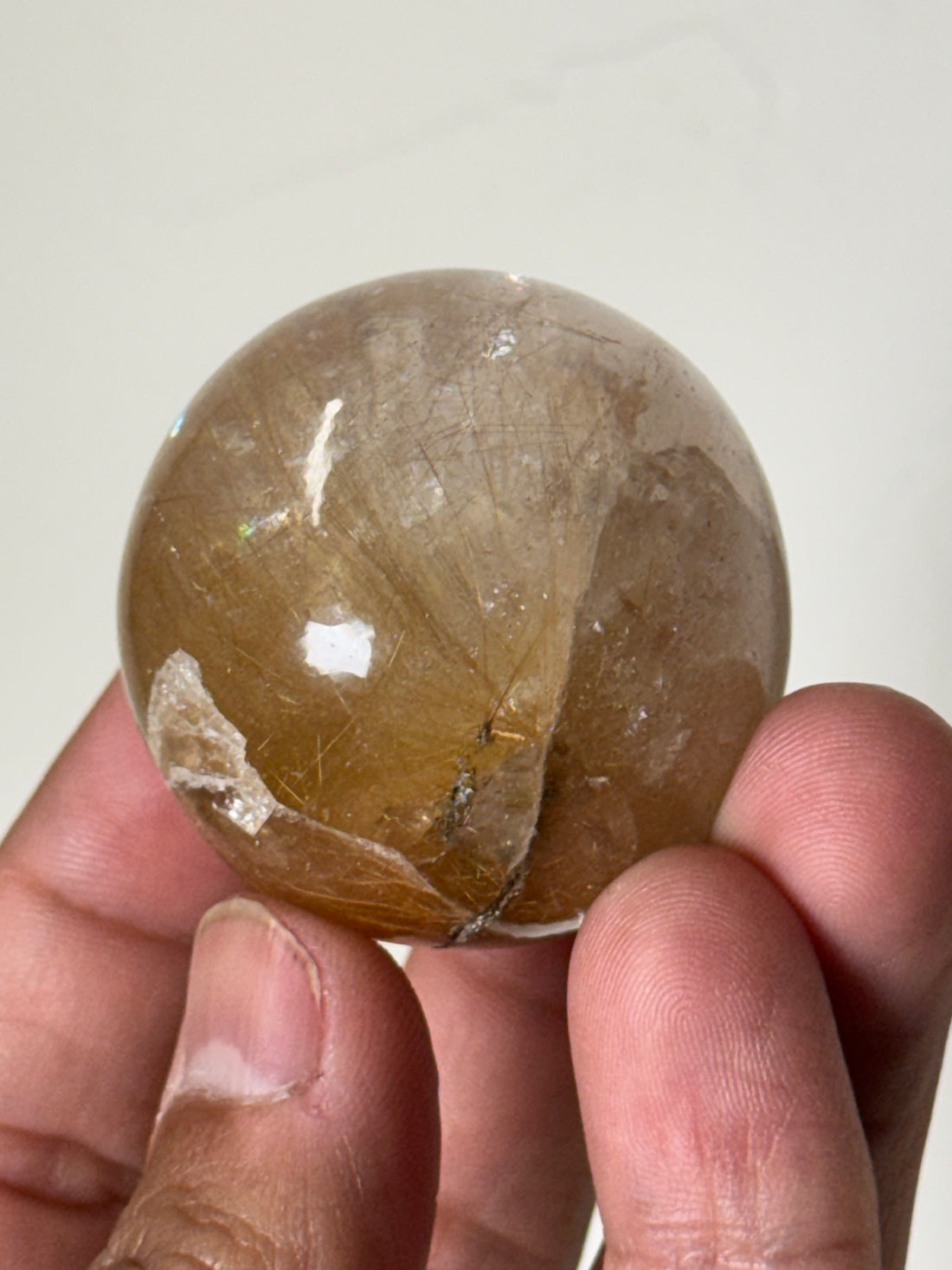 Rutile Quartz sphere (Himalayan)